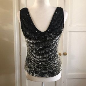 Alberto Kamala - Sweater Tank Top Covered in Sequence.  100% Acrylic